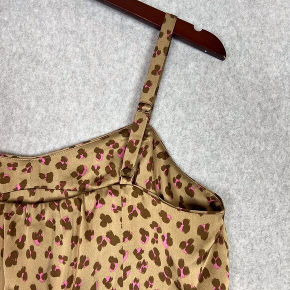 Cabi Animal Print Casino Satin Slip Cami Mini Dress Size Small - Picture 8 of 12